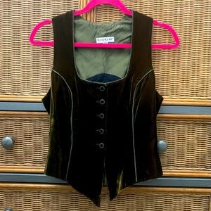 BEBE velvet vest - green - size 10
